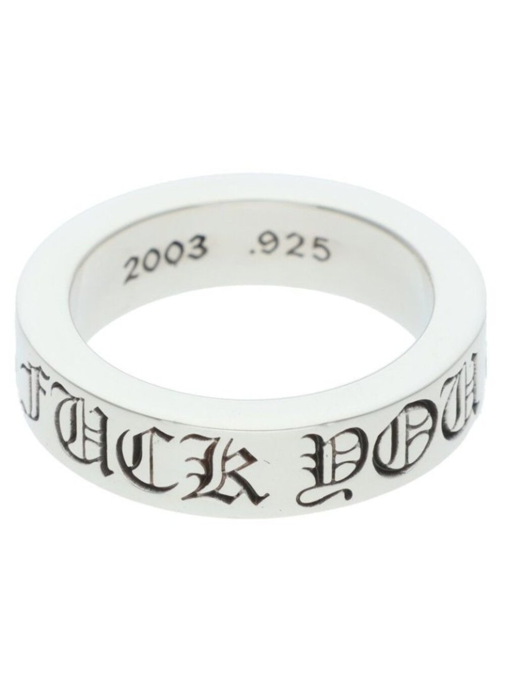 Chrome Hearts Spacer Fckyou Silver Ring